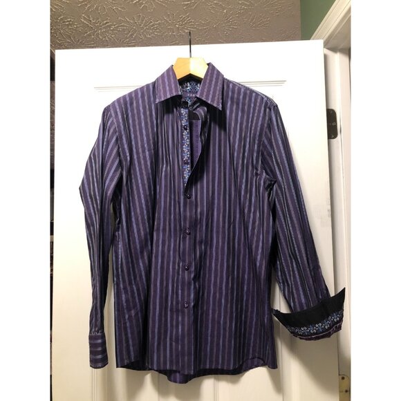 zagiri men's purple 100%cotton casual shirt size: M